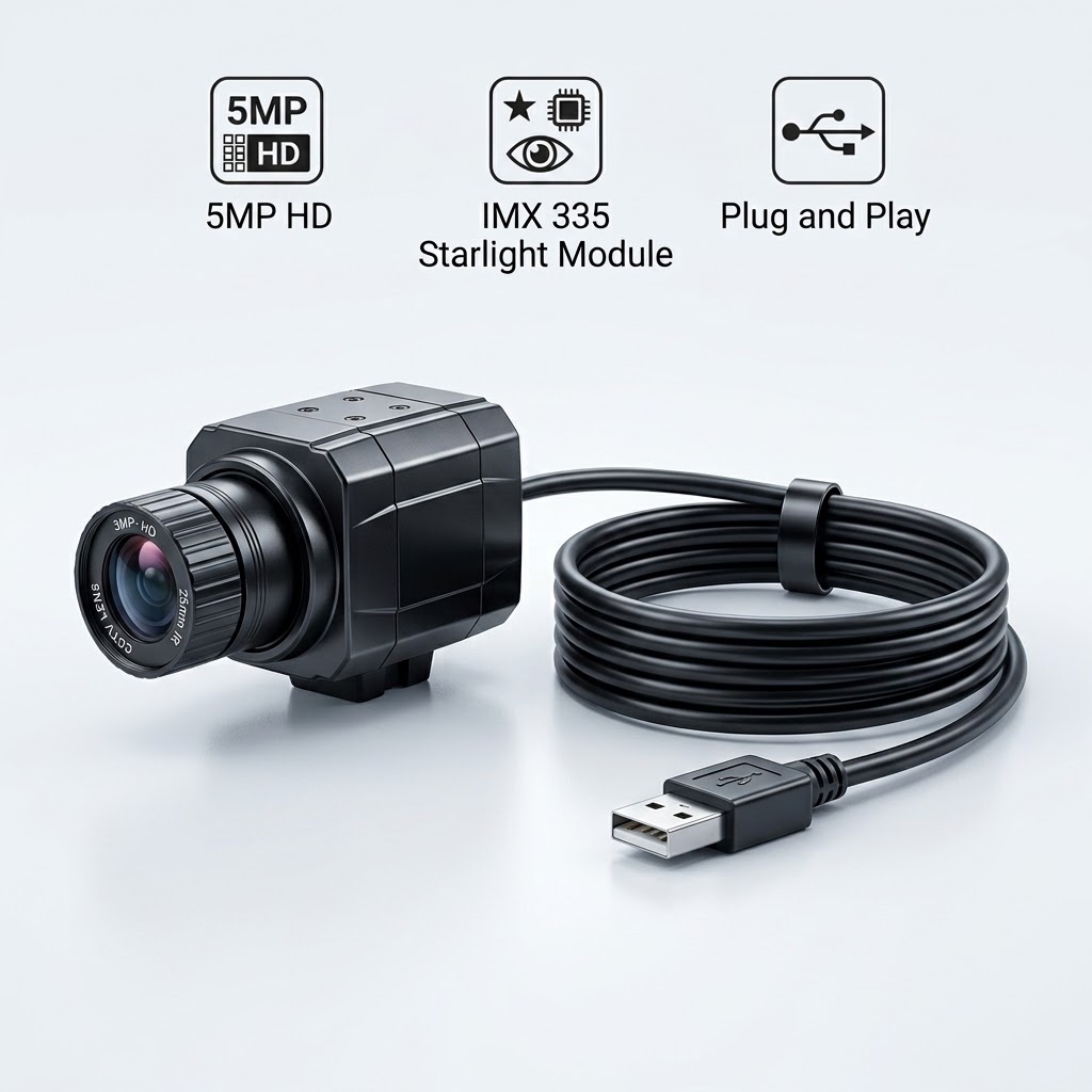 Pi Camera Cable - 5MP/1080P IMX335 USB Camera 2.8/4/6/8/12/16/25mm Lens