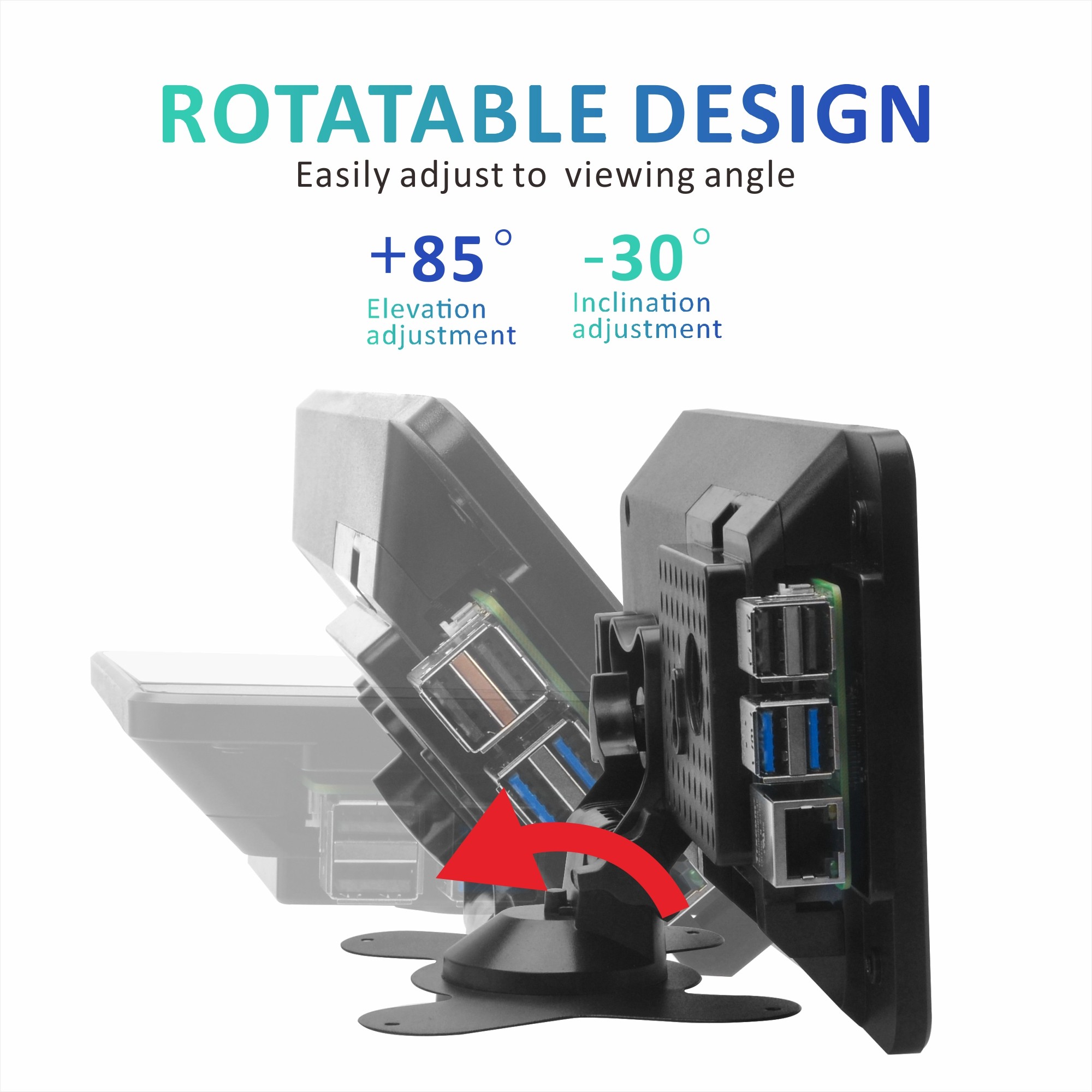 OSOYOO PiStudio Case with 7-in - Pi 4 Case ulasan dan harga