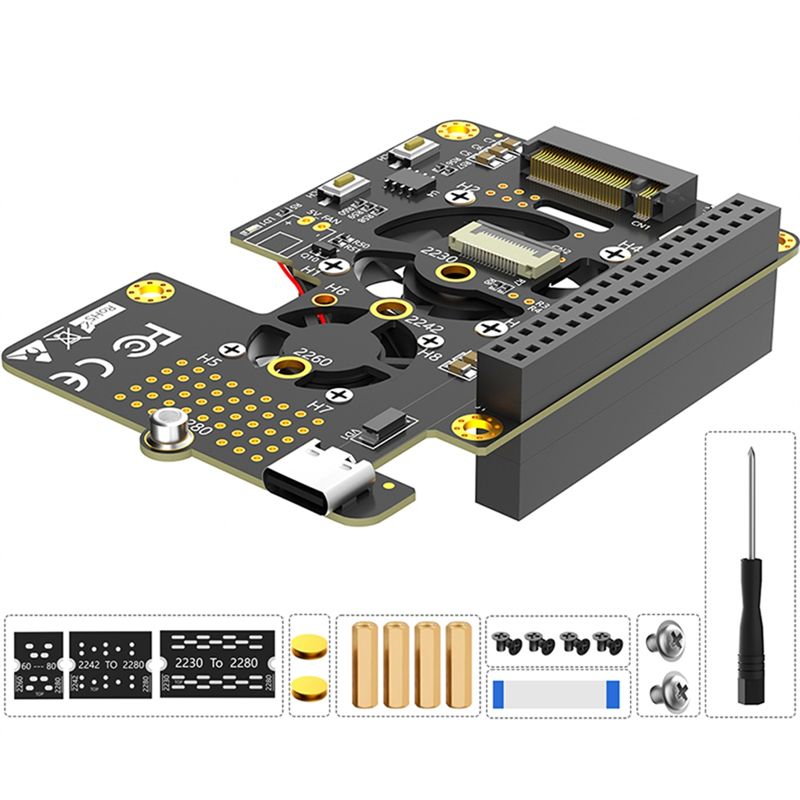For Raspberry Pi 5 Pcie To M.2 - Pi 5 Case ulasan dan harga