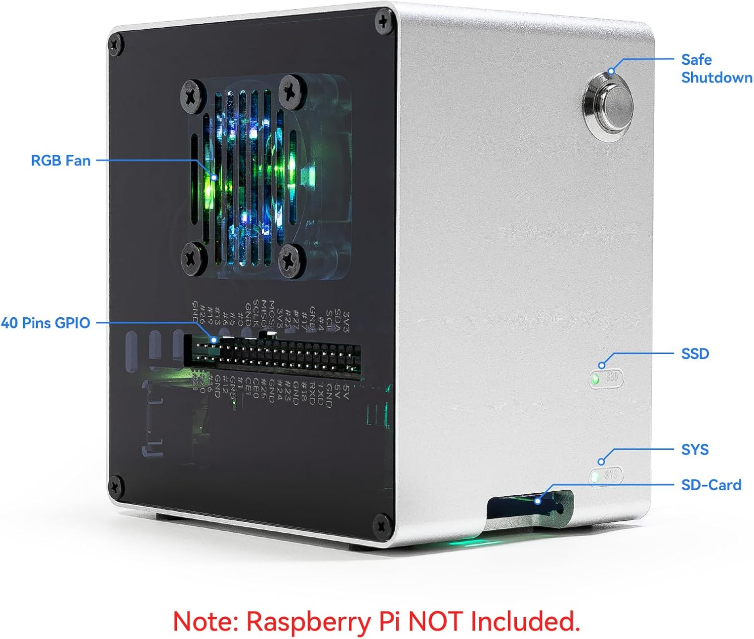 Pironman 5-Mini NVMe M.2 SSD P - Raspberry Pi 5 ulasan dan harga