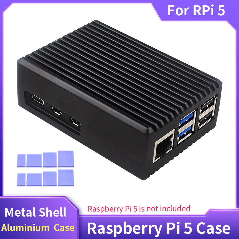 Raspberry Pi 5 Metal Shell Alu - Pi 5 Case ulasan dan harga